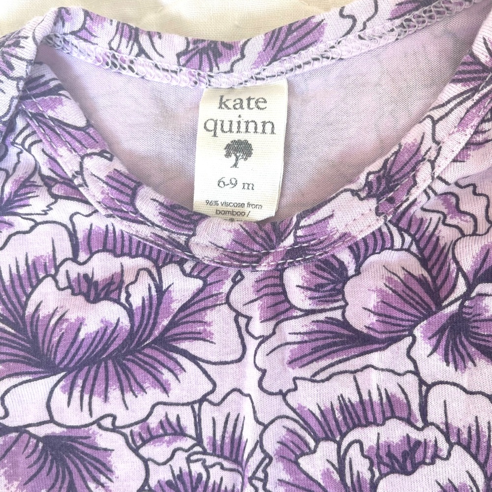 Kate Quinn Lap Neck footie Purple Petal